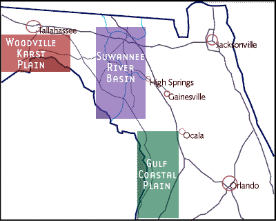 Major Florida Cave Areas